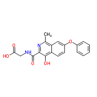 N-[(4-羟基-1-甲基-7-苯氧基-3-异喹啉基)羰基]甘氨酸；N-[(4-羟基-1-甲基-7-苯氧基-3-异喹啉)羰基]甘氨酸