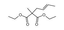 ethyl 2-methyl-2-carboethoxy-trans-4-hexenoate
