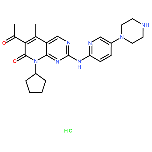 6-乙酰基-8-环戊基-5-甲基-2-[[5-(1-哌嗪基)-2-吡啶基]氨基]吡啶并[2,3-d]嘧啶-7(8H)-酮盐酸盐