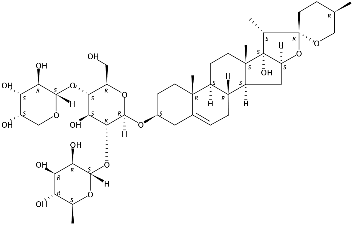 Glucopyranoside,(3beta,25R)-17-hydroxyspirost-5-en-3-yl对照品(标准品) | 84914-58-9