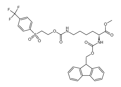 methylN2-(((9H-fluoren-9-yl)methoxy)carbonyl)-N6-((2-((4-(trifluoromethyl)phenyl)sulfonyl)ethoxy)carbonyl)-L-lysinate