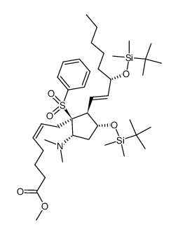 Methyl (5Z,13E,8S,9S,11R,12S,15S)-11,15-Bis(tert-butyldimethylsiloxy)-9-(dimethylamino)-8-(phenylsulfonyl)-5,13-prostadienoate