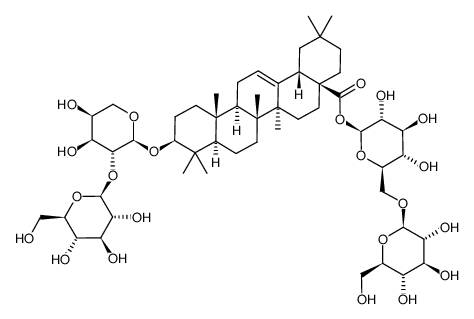 3-O-[β-D-glucopyranosyl (1-2)-α-L-arabinopyranosyl] oleanolic acid 28-O-[β-D-glucopyranosyl (1-6)-β-D-glucopyranosyl] ester