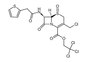 2,2,2-trichloroethyl (1S,6R,7R)-3-chloromethyl-7-(thien-2-ylacetamido)ceph-3-em-4-carboxylate 1-oxide