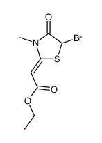 (5-bromo-3-methyl-4-oxo-thiazolidin-2-ylidene)-acetic acid ethyl ester