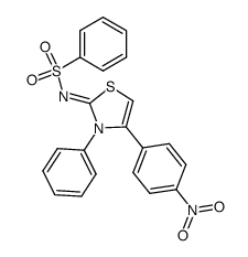 N-(4-(4-nitrophenyl)-3-phenylthiazol-2(3H)-ylidene)benzenesulfonamide