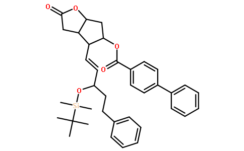 [1,1'联苯]-4-羧酸,(3AR,4R,5R,6AS)-4-[(1E,3S)-3-[[(1,1-二甲基乙基)二甲基硅烷基]氧基]-5-苯基-1-戊烯-1-基]六氢-2-氧代-2H-环戊并[b]呋喃-5-基-酯