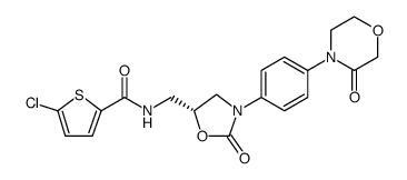 Rivaroxaban impurity 7/5-R-Rivaroxaban/ent-Rivaroxaban/5-Chloro-N-[[(5R)-2-oxo-3-[4-(3-oxo-4-morpholinyl)phenyl]-5-oxazolidinyl]methyl]-2-thiophenecarboxamide