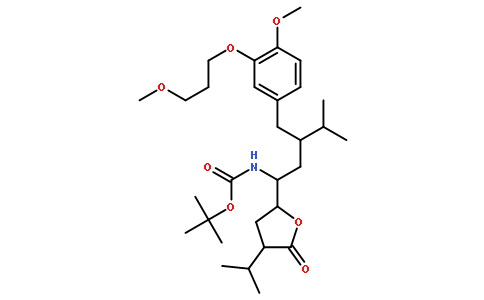 [(1S,3S)-3-[[4-甲氧基-3-(3-甲氧基丙氧基)苯基]甲基]-4-甲基-1-[(2S,4S)-四氢-4-异丙基-5-氧代-2-呋喃基]戊基]氨基甲酸叔丁酯