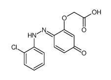 2-[6-[(2-chlorophenyl)hydrazinylidene]-3-oxocyclohexa-1,4-dien-1-yl]oxyacetic acid