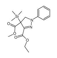 3-Carboethoxy-4-carbomethoxy-1-phenyl-4-(trimethylsilyl)-2-pyrazoline
