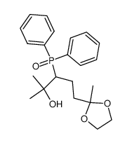 5-diphenylphosphinoyl-6-hydroxy-6-methylheptan-2-one ethylene acetal