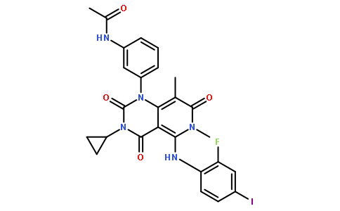 N-[3-[3-环丙基-5-[(2-氟-4-碘苯基)氨基]-3,4,6,7-四氢-6,8-二甲基-2,4,7-三氧代吡啶并[4,3-D]嘧啶-1(2H)-基]苯基]乙酰胺