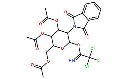 3,4,6-三-O-乙酰基-2-脱氧-2-苯二甲酰亚氨基-β-D-半乳糖吡喃糖苷2,2,2-三氯亚氨逐乙酸酯