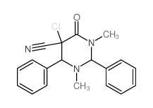 5-chloro-1,3-dimethyl-4-oxo-2,6-diphenyl-1,3-diazinane-5-carbonitrile