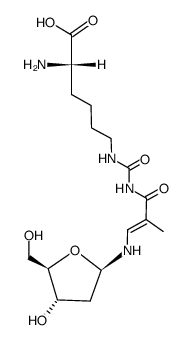 N6-(((E)-3-(((2R,4S,5R)-4-hydroxy-5-(hydroxymethyl)tetrahydrofuran-2-yl)amino)-2-methylacryloyl)carbamoyl)-L-lysine