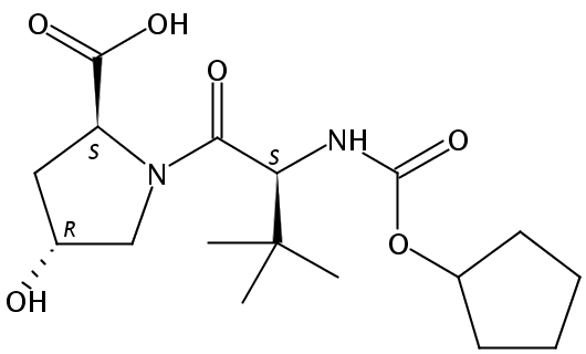 (2S,4R)-1-((S)-2-(环戊氧羰基))-3,3-二甲基丁酰基)-4-羟基吡咯烷-2-羧酸