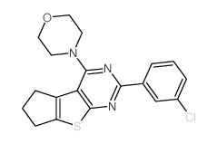 4-[3-(3-chlorophenyl)-7,8-dihydro-6H-cyclopenta[4,5]thieno[1,2-c]pyrimidin-1-yl]morpholine