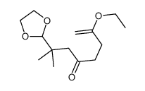 2-(1,3-dioxolan-2-yl)-7-ethoxy-2-methyloct-7-en-4-one