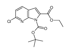 2-Ethyl 1-(2-methyl-2-propanyl) 6-chloro-1H-pyrrolo[2,3-b]pyridin e-1,2-dicarboxylate