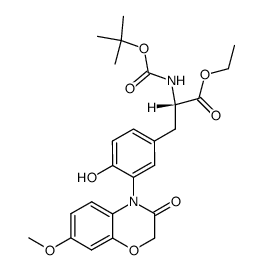 ethyl (S)-2-((tert-butoxycarbonyl)amino)-3-(4-hydroxy-3-(7-methoxy-3-oxo-2,3-dihydro-4H-benzo[b][1,4]oxazin-4-yl)phenyl)propanoate