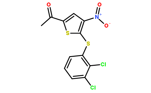 1-(5-((2,3-二氯苯基)硫基)-4-硝基-2-噻吩基)-乙酮
