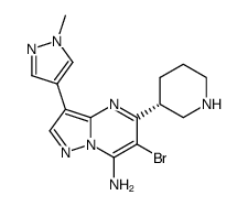 6-溴-3-(1-甲基-1H-吡唑-4-基)-5-(3R)-3-哌啶基吡唑并[1,5-A]嘧啶-7-胺