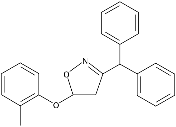 3-benzhydryl-5-(2-methylphenoxy)-4,5-dihydro-1,2-oxazole
