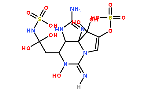 (3aS,10aS)-2,6(3H,5H)-Diimino-4α-(sulfocarbamoyloxymethyl)-9β-(sulfooxy)-3aα,4,8,9-tetrahydro-1H,10H-pyrrolo[1,2-c]purine-5,10,10-triol