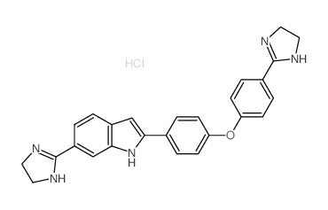 6-(4,5-dihydro-1H-imidazol-2-yl)-2-[4-[4-(4,5-dihydro-1H-imidazol-2-yl)phenoxy]phenyl]-1H-indole