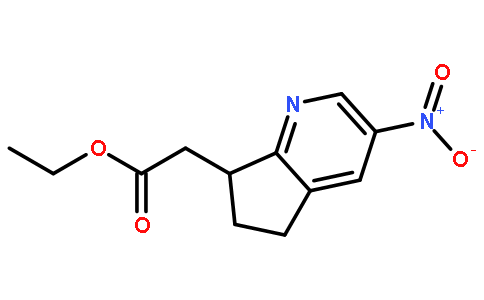 2-(3-硝基-6,7-二氢-5H-环戊并[b]吡啶-7-基)乙酸乙酯