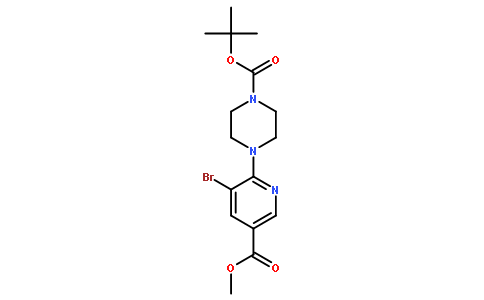 tert-butyl 4-(3-bromo-5-methoxycarbonylpyridin-2-yl)piperazine-1-carboxylate