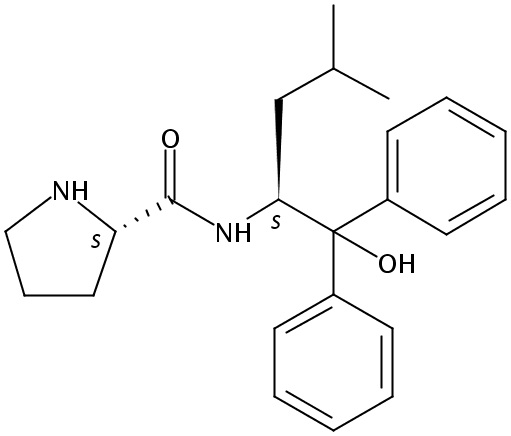 (2<i>S</i>)-<i>N</i>-[(1<i>S</i>)-1-(羟基二苯甲基)-3-甲基丁基]-2-吡咯烷甲酰胺