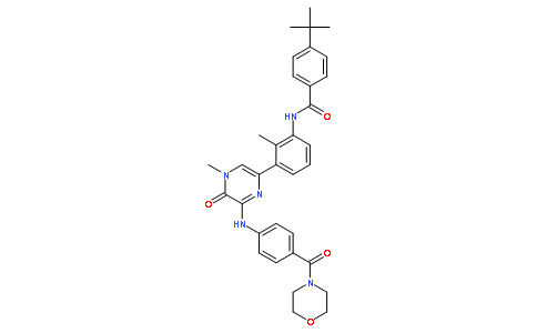 4-(叔丁基)-N-(2-甲基-3-(4-甲基-6-((4-(吗啉-4-羰基)苯基)氨基)-5-氧代-4,5-二氢吡嗪-2-基)苯基)苯甲酰胺