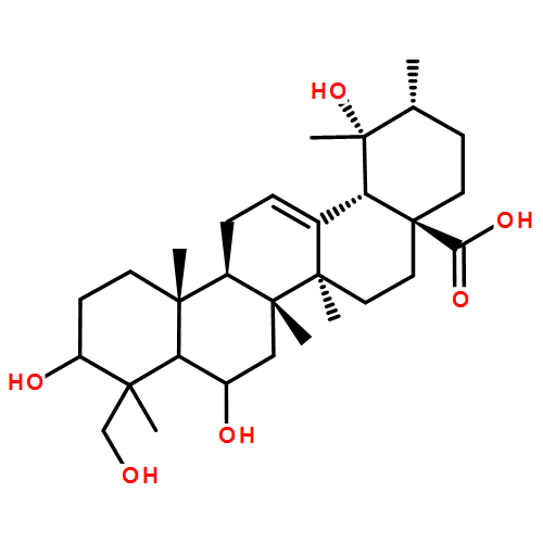 3,6,19,23-四羟基-12-熊果-28-酸对照品(标准品) | 91095-51-1