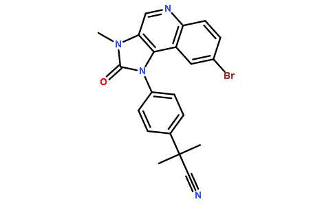 2-(4-(8-溴-3-甲基-2-氧代-2,3-二氢-1H-咪唑并[4,5-c]喹啉-1-基)苯基)-2-甲基丙腈