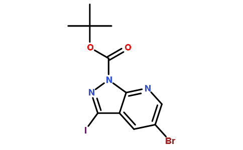 tert-Butyl 5-bromo-3-iodo-1H-pyrazolo（3,4-b）pyridine-1-car