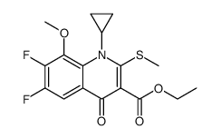 3-Quinolinecarboxylic acid, 1-cyclopropyl-6,7-difluoro-1,4-dihydro-8-methoxy-2-(methylthio)-4-oxo-, ethyl ester