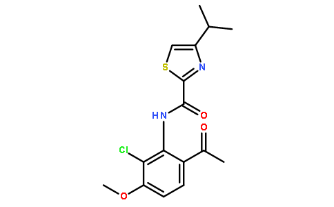 N-(6-乙酰基-2-氯-3-甲氧基苯基)-4-异丙基噻唑-2-羧酰胺