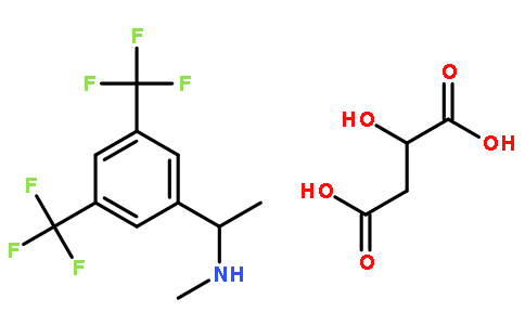 N-甲基-R-α-甲基-[3，5-二（三氟甲基）]苄胺·L-苹果酸盐