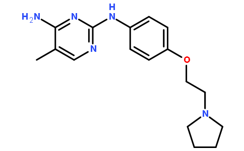 5-甲基-N2-[4-(2-吡咯烷-1-基-乙氧基)-苯基]-嘧啶-2,4-二胺