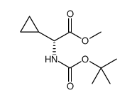 Cyclopropaneacetic acid, α-[[(1,1-dimethylethoxy)carbonyl]amino]-, methyl ester, (αR)