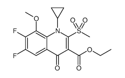 3-Quinolinecarboxylic acid, 1-cyclopropyl-6,7-difluoro-1,4-dihydro-8-methoxy-2-(methylsulfonyl)-4-oxo-, ethyl ester