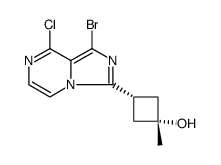 Cyclobutanol, 3-(1-bromo-8-chloroimidazo[1,5-a]pyrazin-3-yl)-1-methyl-, cis