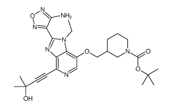(S)-3-((2-(4-氨基-1,2,5-噁二唑-3-基)-1-乙基-4-(3-羟基-3-甲基-1-丁炔基)-1H-咪唑并[4,5-c]吡啶-7-基氧基)甲基)哌啶-1-羧酸叔丁酯