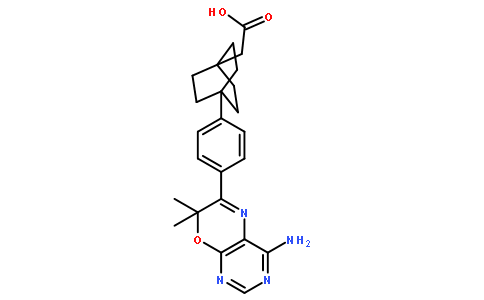 4-[4-(4-氨基-7,7-二甲基-7H-嘧啶并[4,5-B][1,4]噁唑-6-基)苯基]双环[2.2.2]辛烷-1-乙酸
