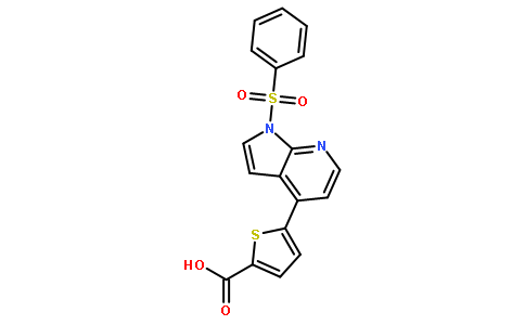 5-[1-(Phenylsulfonyl)-1H-pyrrolo[2,3-b]pyridin-4-yl]-2-thiophenec arboxylic acid