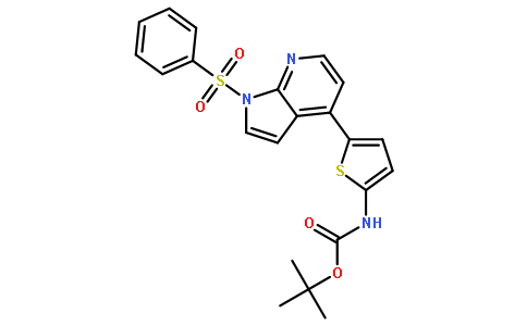2-Methyl-2-propanyl {5-[1-(phenylsulfonyl)-1H-pyrrolo[2,3-b]pyrid in-4-yl]-2-thienyl}carbamate