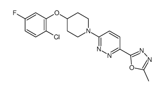 2-(6-(4-(2-氯-5-氟苯氧基)哌啶-1-基)哒嗪-3-基)-5-甲基-1,3,4-恶二唑