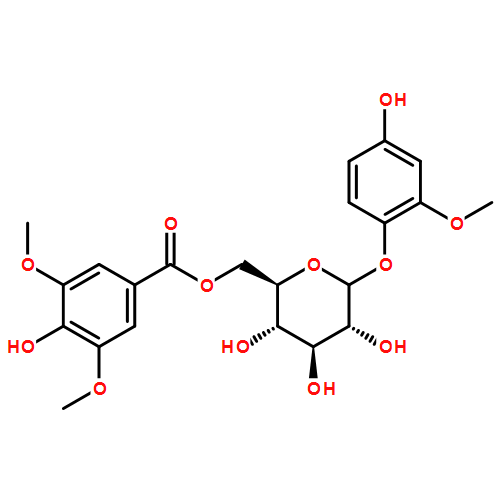 4-羟基-2-甲氧基苯酚1-O-beta-D-(6-O-紫丁香酰)吡喃葡萄糖苷对照品(标准品) | 945259-61-0